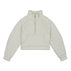 Lululemon quilted scuba in bone/cream